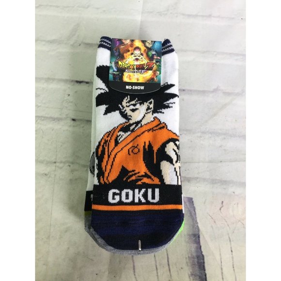 Bioworld Accessories - Dragon Ball Z Goku Anime No Show Socks 5 Pair Shoe Size 5-10 Sock Size 9-11